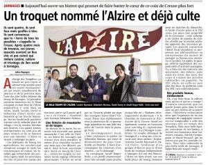 article du journal La Montagne - Julien Rapegno